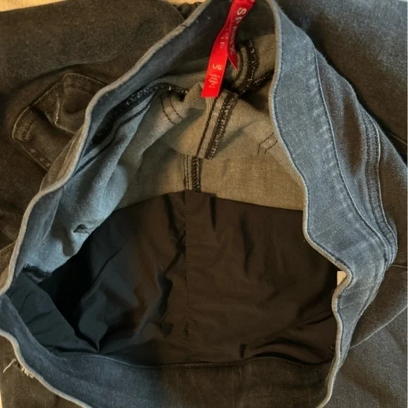 Spanx Distressed Jeggings, Black, Size Large - Picture 9 of 11